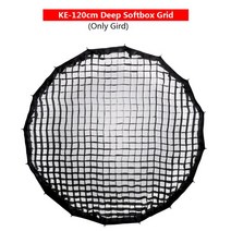 SAENAL JINBEI KE-90 90cm KE-120 120cm 빠른 릴리스 파라볼릭 딥 Softbox + 벌집 그리드 Bowens 마운트 스튜디오 플래시 비디오 라이트, KE-120CM Grid Only, KE120CM Grid Only