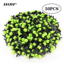 점적호스 50-800pcs 정원 조절 노즐 물방울 관개 물 스프링클러 터 호스 호스카트, 그린 드리퍼 50개