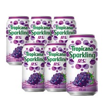 트로피카나 스파클링 포도 355ml x 6캔/탄산음료/탄산주스