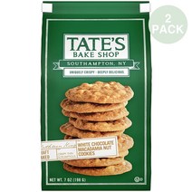 Tates Bake Shop White Chocolate Cookies 테이츠 베이크 샵 화이트 초콜릿 마카다미아 넛 쿠키 198g 2팩, 2개
