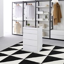 라스코홈 화이트 4단 드레스룸 아일랜드 서랍장 600 HF0046