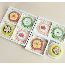 보니솝 전통문양 비누 세안 천연 수제 비누 답례품 선물, 4구, 투명슬라이드