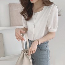 블링앤수 캐주얼 여성 기본핏 블라우스 KZZ048
