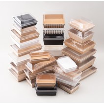 [65종] 크라프트 샌드위치 포장용기 모음 전 10개 셋트, B. 보통 사이즈, B-11 크라프트 샌드위치 중 (높은뚜껑)