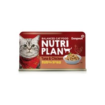희동이네 고양이 습식캔 동원 뉴트리플랜 캣 캔 160g 6종 택1 배변활동 도움 그레인프리 고단백 습식 통조림 캔간식, 1개, 흰살참치와 닭가슴살