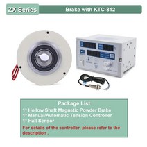 얇은 마그네틱 파우더 브레이크 장력 컨트롤러 키트 중공 샤프트 풀기 1500rpm 3 6 12 25 50 100Nm 0310kg DC24V 백 머신, 21.Brake with KTC812  12Nm 12K