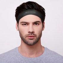 스포츠 헤어밴드 냉감 기능성 운동 머리띠 땀 흘림방지, 트라이 검정색