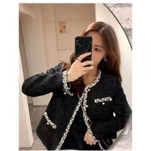 코트 리얼양털자켓 Smsma 프랑스 여성 향기로운 트위드 재킷 봄 모직 짧은 겉옷 176680