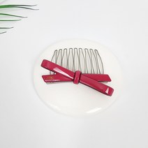시크몽 프랑스핀 파스텔톤 심플 리본 7 cm 논슬립 헤어 빗핀