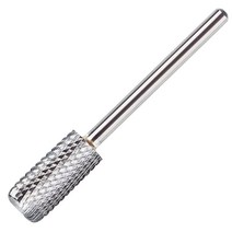 QUNZHAO 네일 드릴 비트 방진 텅스텐 스틸 빠른 제거 아크릴 또는 하드 젤 0.4cm 3/32인치 섕크 매니큐어 아트 머신 엑스트라 파인 XF 실버 Qunzhao, Medium - M