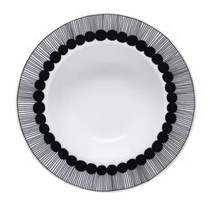 핀란드 마리메코 브런치 블랙 도트 대접 공기 접시 컵 그릇 선물 추천, 1개, J.블랙 망사 도트 수프접시(20cm)