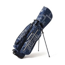 빔즈 골프 BEAMS GOLF 남녀공용 스탠드 골프 아웃도어 캐디백 페이즐리 패턴 HC7209, NAVY