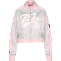 FUBU Varsity 새틴 T레인ings재킷 그레이 핑크
