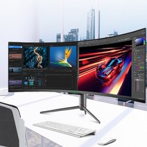 타이탄 49인치커브드모니터 120CM 1800R 144HZ 높이조절 대형 와이드 곡면 사무용, 단품