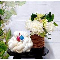 미니실타래13cm 장식소품 돌상 백일상 생신상 데코(튤립청사초롱 매듭포함), 믹스, 핑크색+곤색