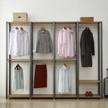 (우드빌) 드레스룸 시스템 행거 옷장 붙박이장 노블 G6401/G8401, G8402, 오크