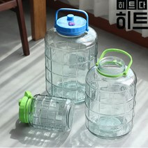 오미자과실통 매실담금주 과일청 오이지담그는통 담는유리술병 대용량 과실주10L~18L, 효소병(12L)