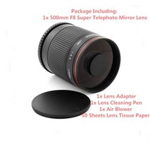 니콘 초망원 미러 렌즈 500mm f/8 SLR D3 D3S D3X D60 D90 D300S D1 카메라용, [01] Nikon F