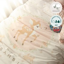 밤비나 오가닉 면 누빔 이불커버 베개세트SS