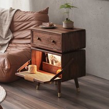 원목장 라탄수납장 복도 북유럽 원목 디저트 콘솔 지류함 슬림 슬라이드, 상세 페이지 참고, 플로팅라이트 침대협탁