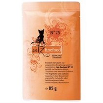 캣츠파인푸드 고양이 파우치 no.25 닭고기와 참치 맛, 85g, 4개