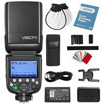[Godox 정규 대리점]Godox V860III-C 카메라 플래시 TTL 2.4G GN60 5300K Speedlite HSS 1 8000s 고속 동기 스트로브 스피드 라이트 2600mAh 리튬 부착 10 스피드 모델링 라이트 부착 Canon 에 대응