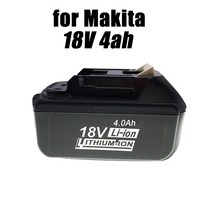 Makita 18V 배터리 6.0Ah 리튬 이온 충전식 배터리 BL1850 BL1830 BL1860 LXT400, 18V4ah_18 볼트
