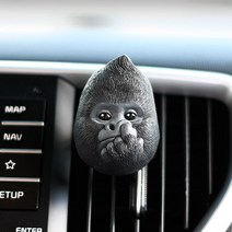 반하나 코파는 고릴라 후비고 차량용 석고방향제 송풍구형 다크그레이 선물포장 리필향10ml, 릴렉싱라벤더