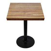 더조아 LPM티크티테이블 600사각 3인치 철제 원반다리, 단품