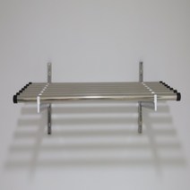 아텍스 시스템 다용도 벽선반 올스테인레스 국내제작, 43cm(7봉), 1단, 100cm