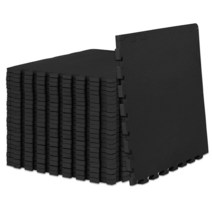 ProsourceFit 퍼즐 운동 매트 EVA 폼 운동 매트, Black - 3/4 inch - 96 Sq Ft -