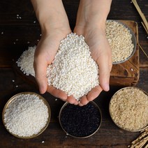 싸리재 유기농 습식 쌀가루 [무염 백미 찹쌀가루 1kg] 떡만들기 베이킹 인절미 떡재료, 단품