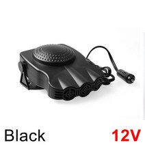 무시동 에어컨 히터 캠핑 150W DC 12V 자동차 2 1 자동 난방 및 냉각 팬 윈드 스크린 휴대용 신속 하 게 Demister 해열 기, 01 Black 12V