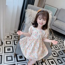 여아 민소매 원피스 키즈 프린세스 스커트 아동 스커트 시원하고 여름 퐁퐁 스커트 한판 l53952