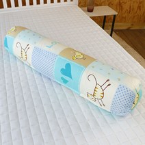 허니베딩 국내생산 순면 캐릭터 바디필로우 홑겹 롱캔디 커버 5종 110X20, 순면 롱쿠션커버 애니팜 블루