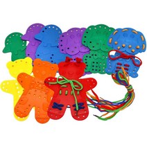 동물모양 실꿰기 실놀이 9pcs 실꿰기놀이 실끼우기 실꿰기장난감 실꿰기완구 장난감 어린이장난감 완구 아동장난감