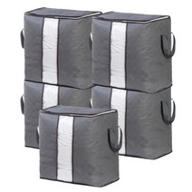 오늘정리 패브릭 이불정리함, 그레이, 세로형 65L_5개