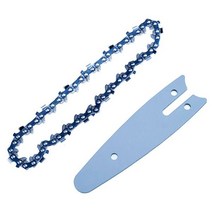리튬 배터리 휴대용 미니 전기 가지치기 톱 교체용 4 인치 체인톱 액세서리, 4 inch guid and saw