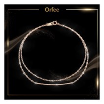 [오르페] 14K 골드 다이아컷팅 두줄 팔찌