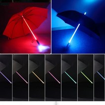 BUyuS패션우산 무대 LED 건전지포함) 빛나는 우산 공연 조명 우산 학생 손전등 (AAA 우산 광선 검굿딜 브이숍, 투명
