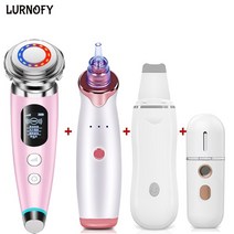 [두빛나래몰] 피부 탄력 마사지기 갈바닉 고주파 초음파 홈케어 뷰티 괄사 피부 관리기 워터 필링 리프팅 치료 초음파 피부 스크러버 블랙 헤드 제거제 주름 제거 피부 강화, 협력사, 자주색