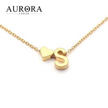 18K컬러 알파벳 이니셜 하트 목걸이 NECK-1848