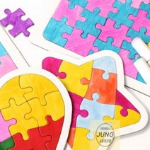 초등학생 만들기 키트 유아 어르신프로그램 종이 퍼즐 (동물/도형), 5각 별