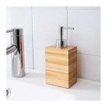 이케아 드라간 물비누통 350ml 대나무 8x6x16cm