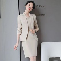 DarjinQD 여성용 슬림핏 정장 스커트 투피스 세트 E278