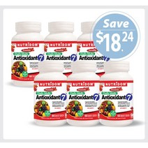Nutridom Antioxidant 7 60 Vcaps - 6 PACK 뉴트리돔 안티 옥시던드 안티옥시던트7 항산화 뉴트리돔 안시옥시던트 6병, 6개