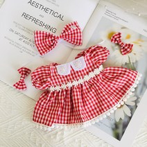 PKTOYS 귀여운 만들기 토끼/오리/곰돌이/강아지/알파카 동물인형 옷에 크리스마스 선물, 플로렛 스커트 4 피스 세트 (3 자식 일반), 30cm 인형에 적합