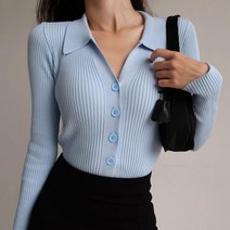 여자 골지 카라 티셔츠 가디건 겨울 가을 여행 룩 데이트 남자들이좋아하는 핏 예쁜 포근한
