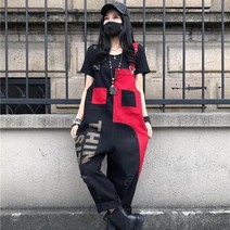 [Myshe]여성 점프수트 멜빵 청바지 와이드 청바지 qxz1030YCgx1