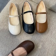 여성 4컬러 메리제인 플랫슈즈 편한플랫슈즈 소프트가죽 폭신플랫 데일리 무지 공주신발 플랫구두 구두플랫